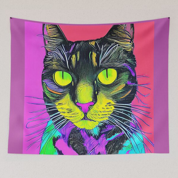 Item preview, Abstract Cat Contemporary Modern Artwork designed and sold by davidelder.