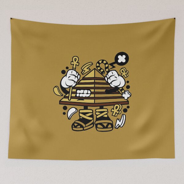 Item preview, Angry Pyramid With Hand And Shoes designed and sold by Artistic Prints.