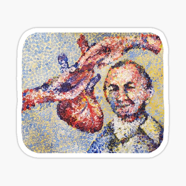 "Frank Netter in Pointillism by Fortnightlyartist" Sticker for Sale by