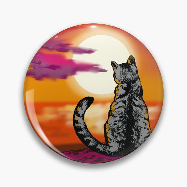 Item preview, cat watching sunset designed and sold by Arctia.
