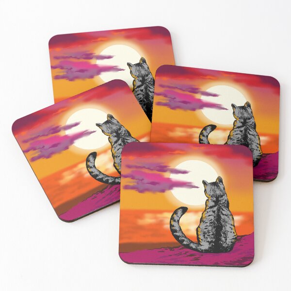 Item preview, cat watching sunset designed and sold by Arctia.