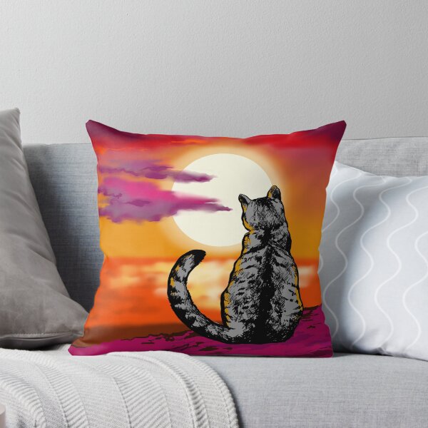 Item preview, cat watching sunset designed and sold by Arctia.