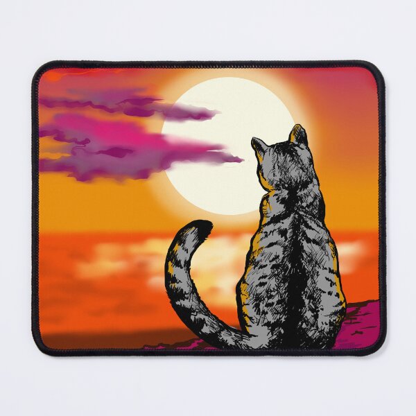 Item preview, cat watching sunset designed and sold by Arctia.