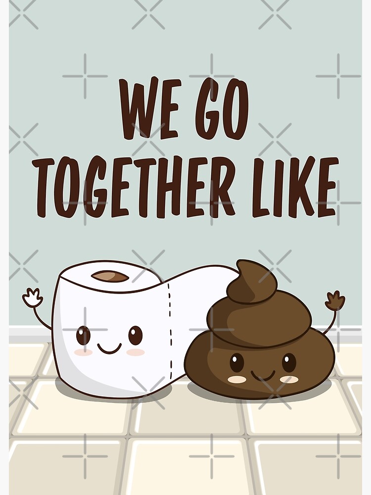 Póster «Divertido vamos juntos como papel higiénico y humor de baño de ...