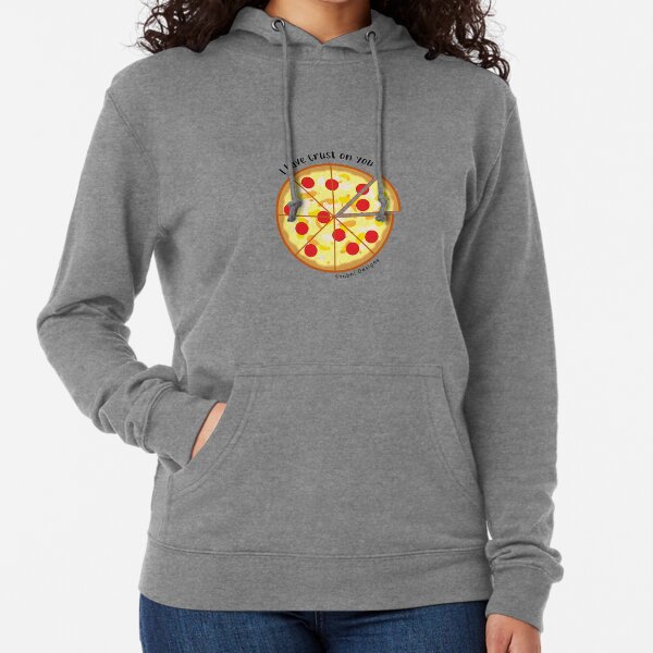 'Tengo una costra en ti' Pizza de pepperoni Sudadera ligera con capucha