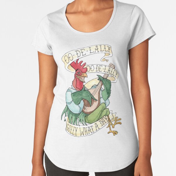 Item preview, Alan-A-Dale Rooster : OO-De-Lally Golly What A Day Tattoo Watercolor Painting Robin Hood designed and sold by Christina G. Smith.
