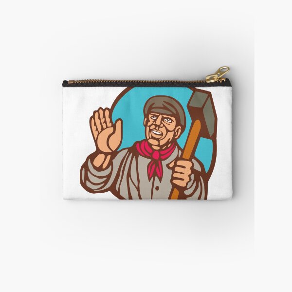Item preview, Union Worker With Sledgehammer Linocut designed and sold by patrimonio.