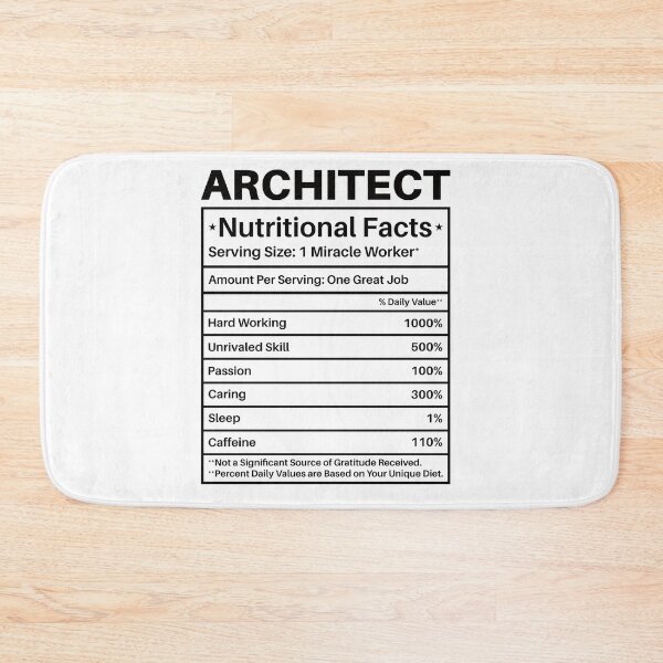 Item preview, Architect Nutritional Facts: Architecture Gift, Architectural Engineering Funny Architect designed and sold by Adexyl.