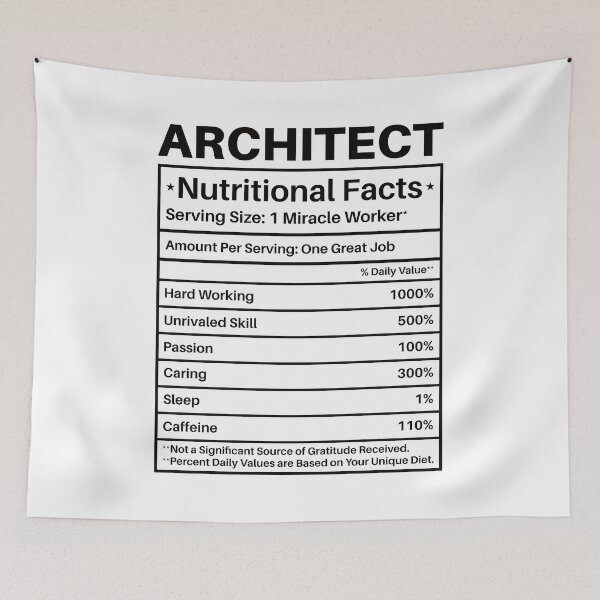 Item preview, Architect Nutritional Facts: Architecture Gift, Architectural Engineering Funny Architect designed and sold by Adexyl.