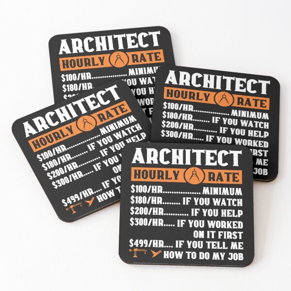 Item preview, Architect Hourly Rate: Architecture Gift, Architectural Engineering Job Funny Architect designed and sold by Adexyl.