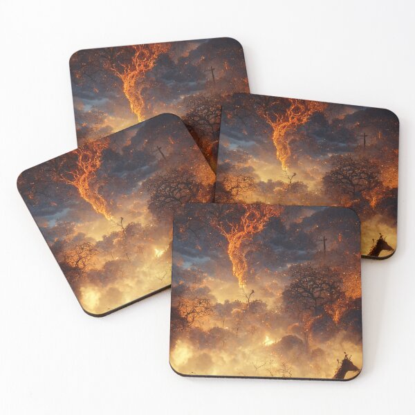 Item preview, A giraffe during a fire. designed and sold by Maniock.