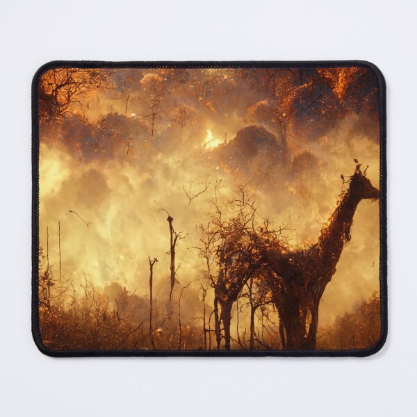 Item preview, A giraffe during a fire. designed and sold by Maniock.