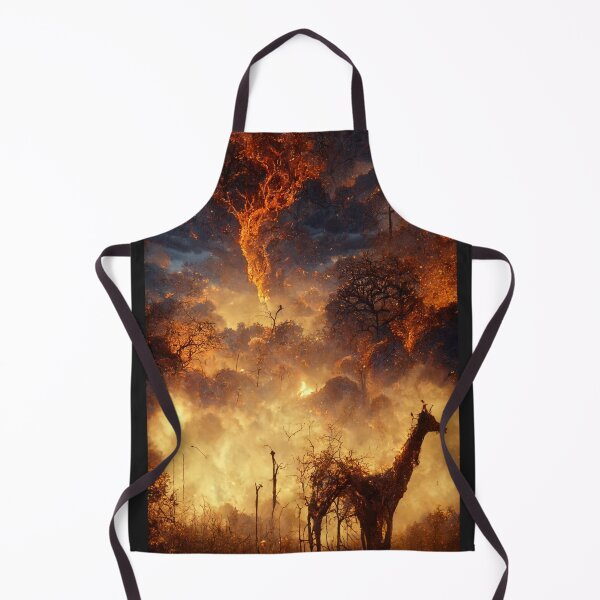 Item preview, A giraffe during a fire. designed and sold by Maniock.