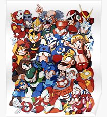 Classic Mega Man characters Poster