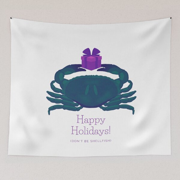 Item preview, Happy holidays dont be shellfish designed and sold by RubyOwl.