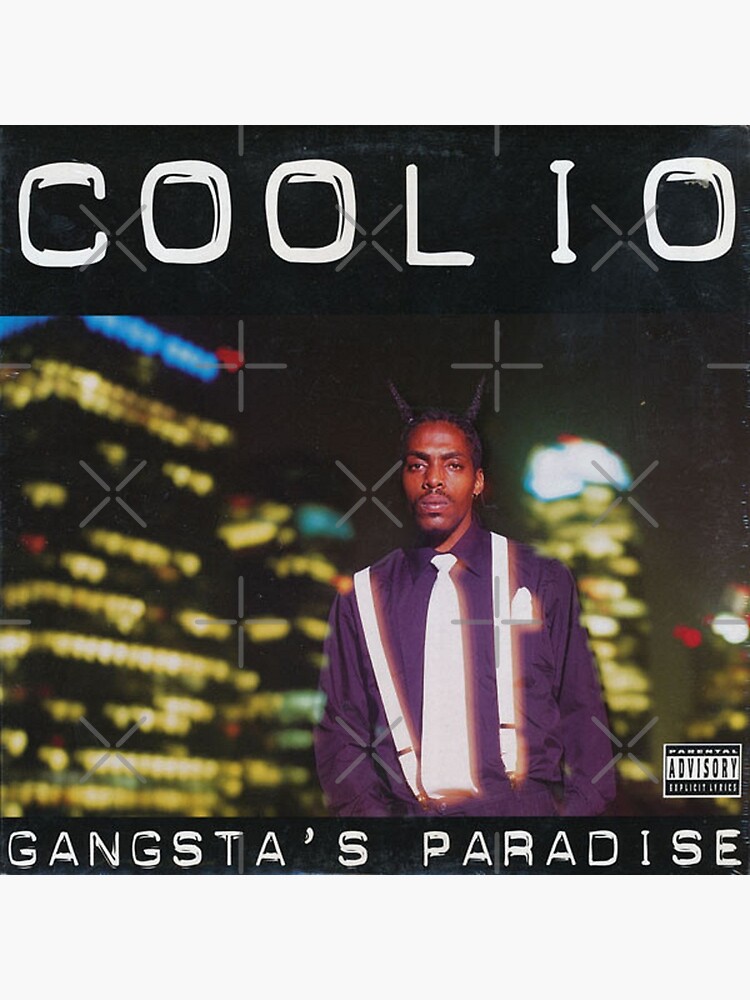 Gangsta's paradise lyrics poster | Old school hip hop lyrics wall art |  Definition