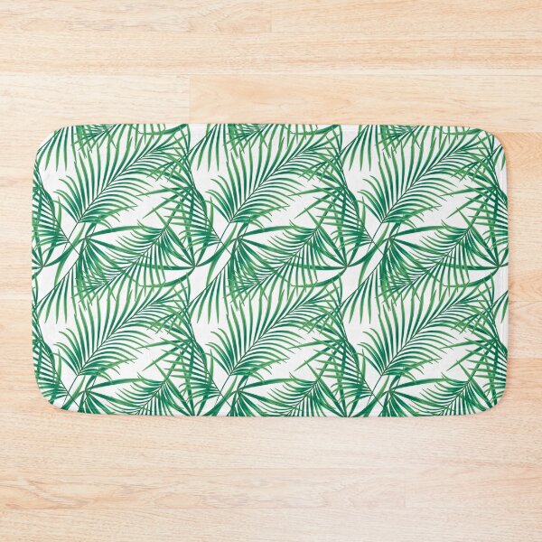 Item preview, Green palm leaves on white. designed and sold by marinaklykva.