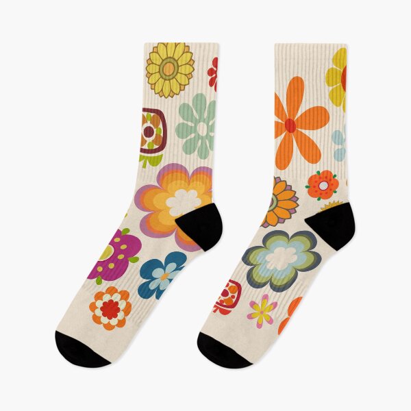 Item preview, Groovy Retro Rainbow Flowers designed and sold by newburyboutique.