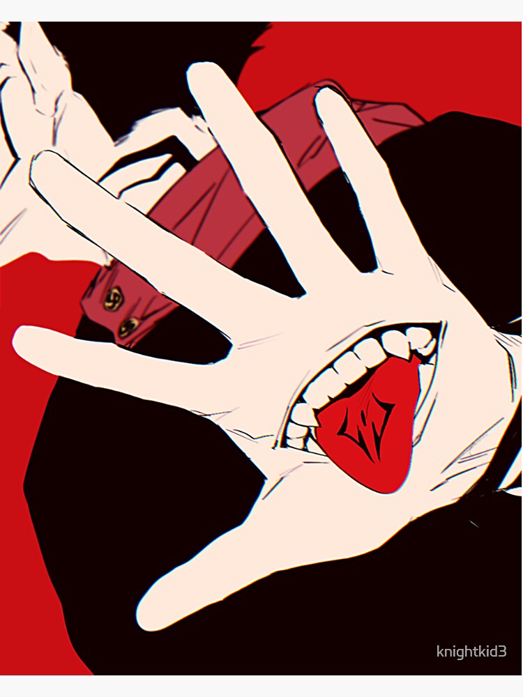 Pegatina «Boca de la mano de Sukuna» de knightkid3 | Redbubble