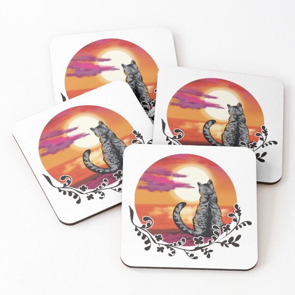 Item preview, cat watching sunset designed and sold by Arctia.