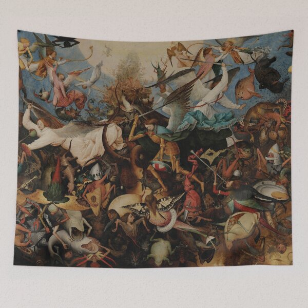 Item preview, Pieter Bruegel The Fall of the Rebellious Angels 1562 Throw designed and sold by beoverpowered.