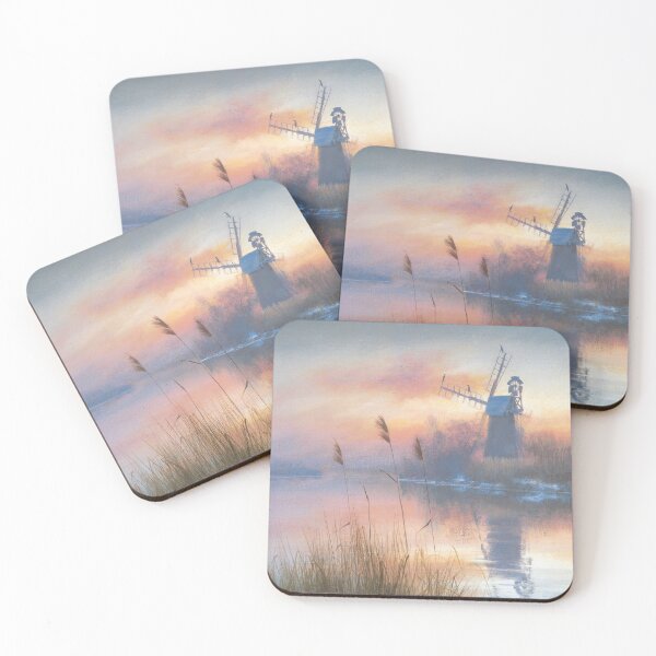 Item preview, Winter Evening at Turf Fen designed and sold by Norfolk Broads Art.