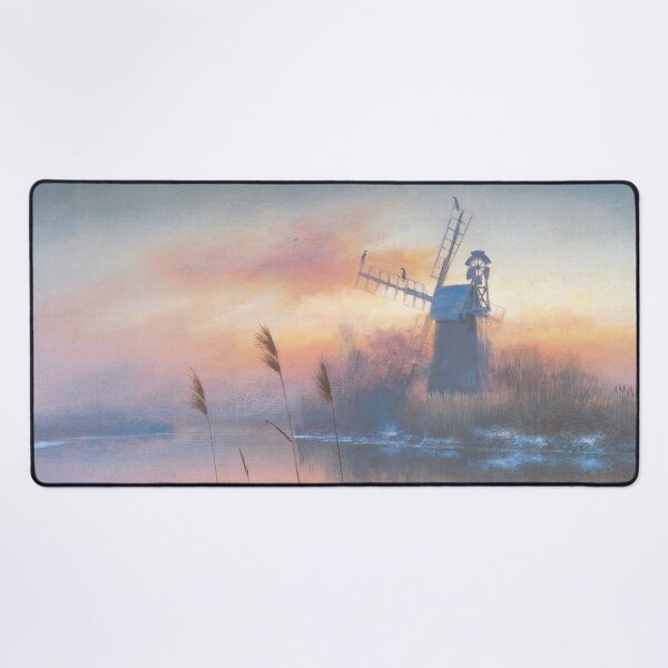 Winter Evening at Turf Fen Desk Mat