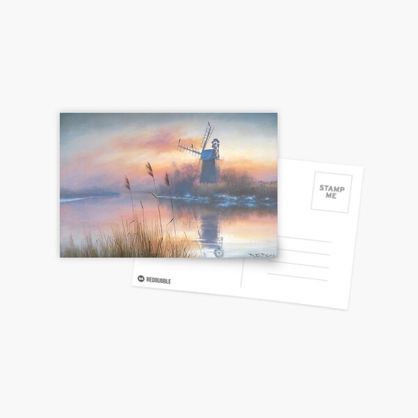 Winter Evening at Turf Fen Postcard