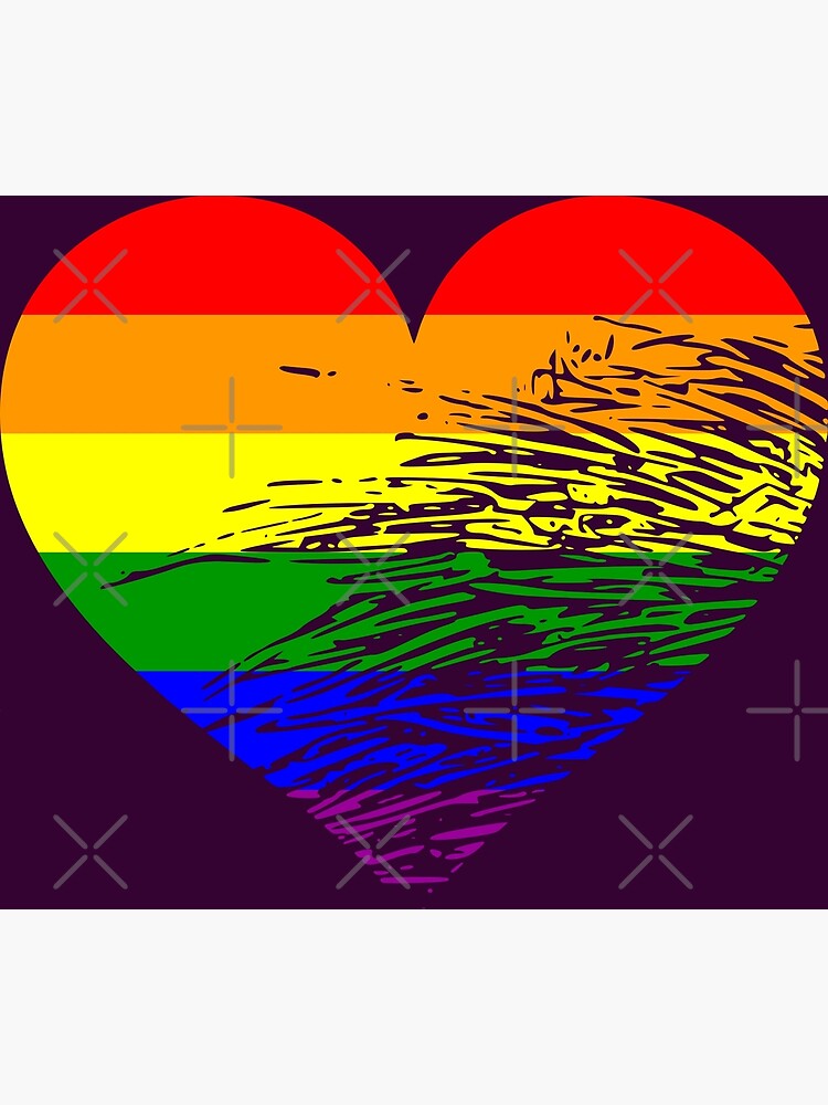 Gay Pride Flag Heart Poster For Sale By Starwheels Redbubble