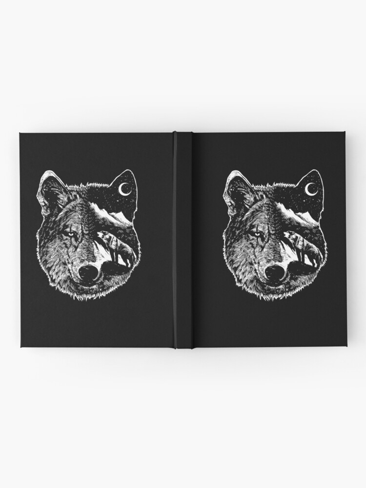 Alternate view of Night wolf - Animal Theme Design Suitable for Men and Women Hardcover Journal