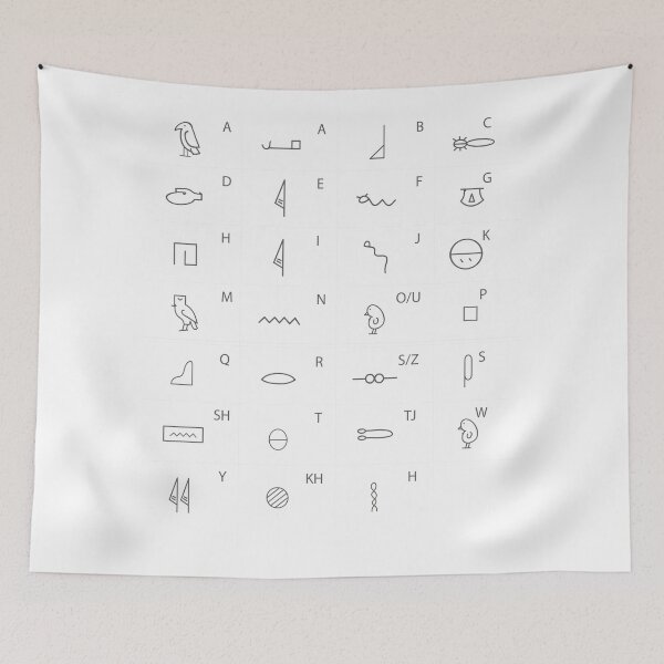 Item preview, set of egyptian hieroglyphic writing designed and sold by wa2022.