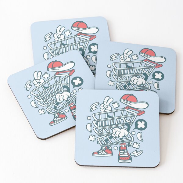 Item preview, Cute Shopping Cart With Hand And Shoes  designed and sold by Artistic Prints.