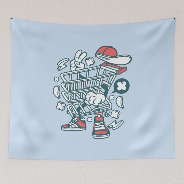 Item preview, Cute Shopping Cart With Hand And Shoes  designed and sold by Artistic Prints.