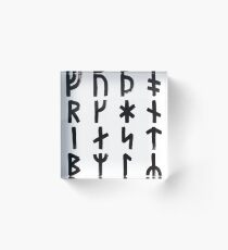 Younger Futhark Collected Runes Acrylic Block