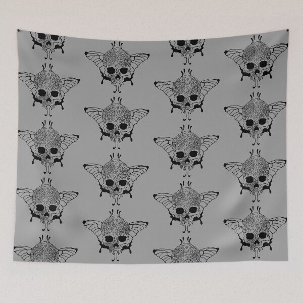 Item preview, Chrysanthemum Butterfly and Skull: Tattoo Style designed and sold by kikoeart.