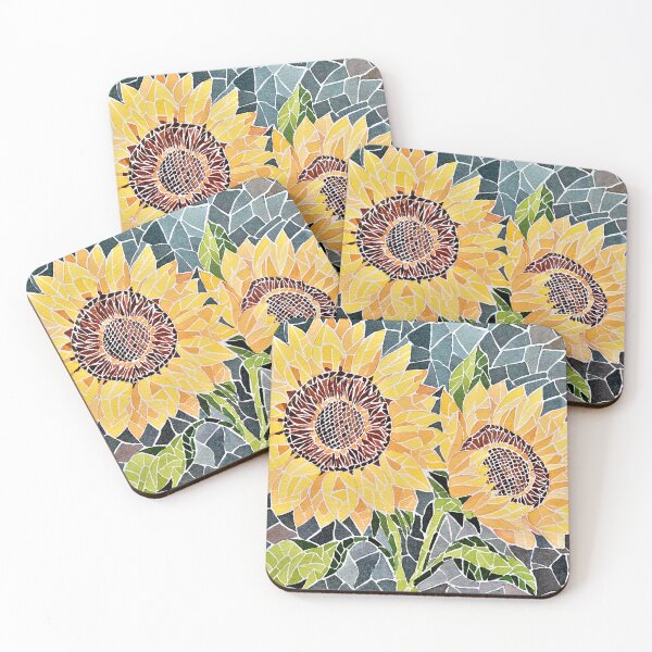 Item preview, Sunflower Mosaic designed and sold by Cobalt Blue Watercolors.