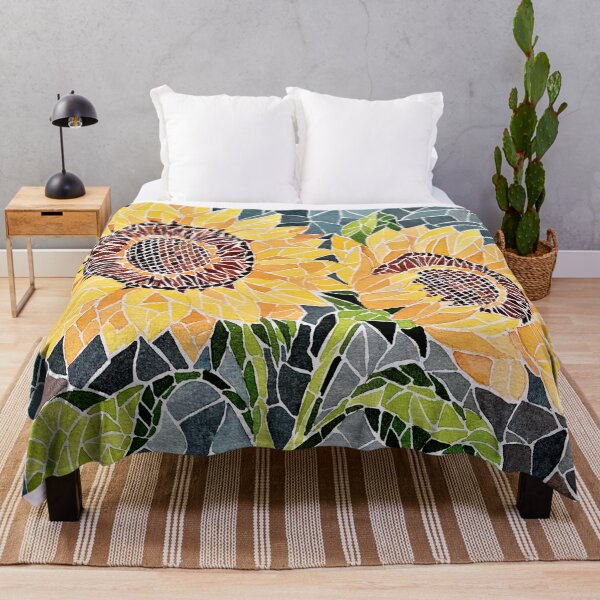 Item preview, Sunflower Mosaic designed and sold by Cobalt Blue Watercolors.