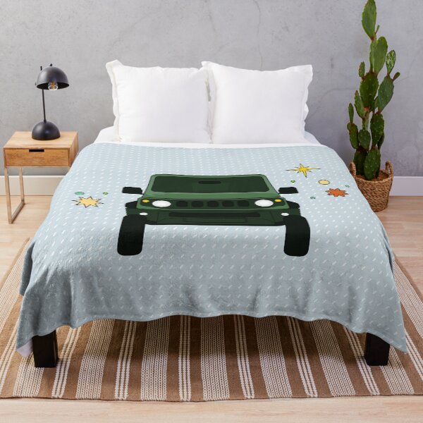 Item preview, Jungle Green Suzuki Jimny - Light Blue Dotted Pattern designed and sold by stoicjimny.