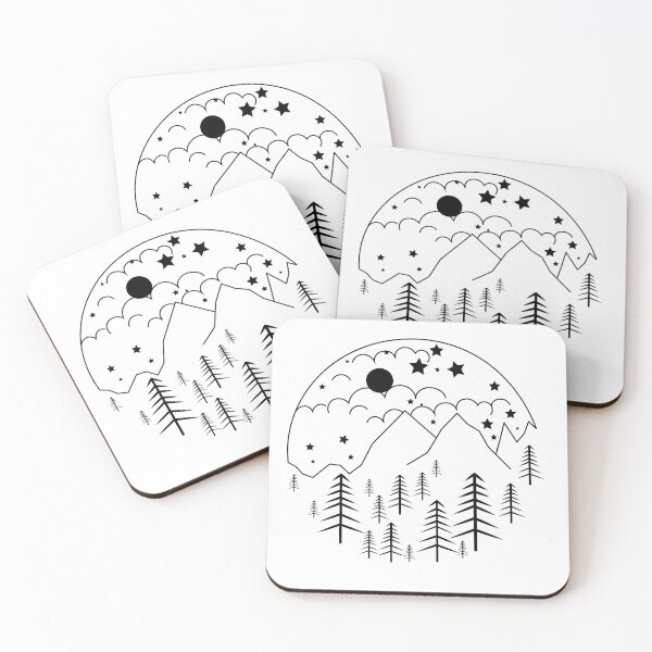 Item preview, Simple and clean night line art designed and sold by SherabArts.