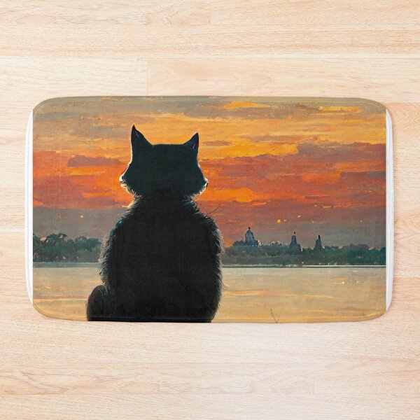 Item preview, Cat watching a sunset designed and sold by SJG-digital.