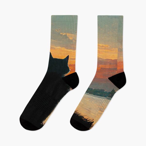 Item preview, Cat watching a sunset designed and sold by SJG-digital.