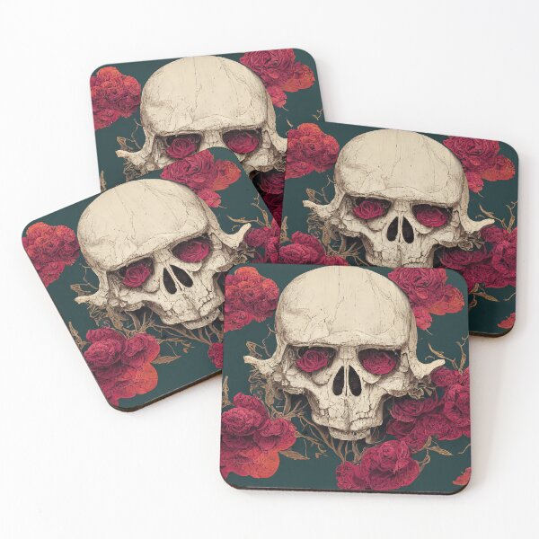 Item preview, winter skull - skulls and roses designed and sold by Chillapy.