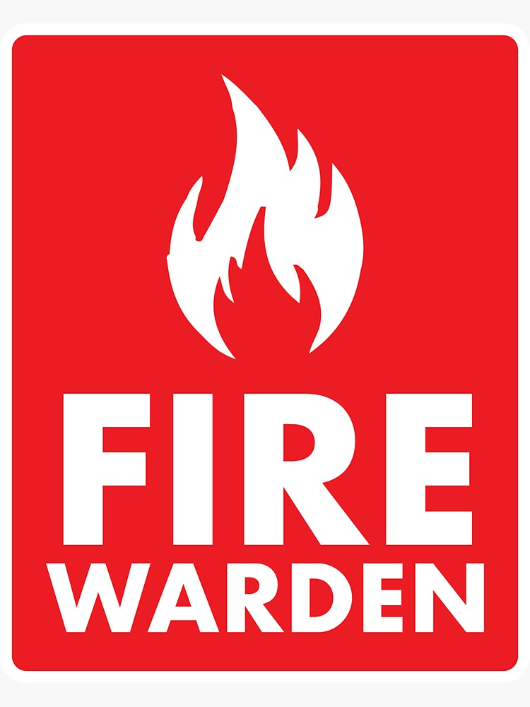 "Fire Warden" Sticker for Sale by quickmarch Redbubble