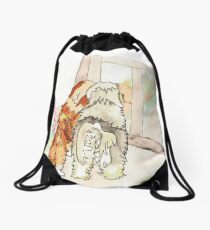Waiting For Daddy Drawstring Bag