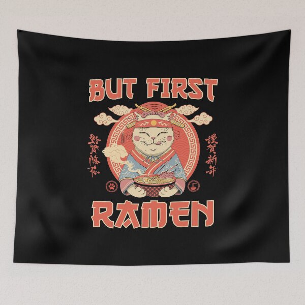 Item preview, But First Ramen, Kawaii Cat designed and sold by printify.