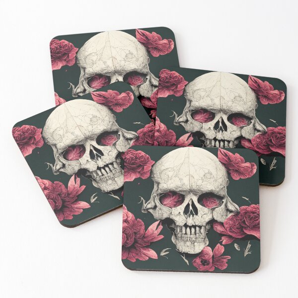 Item preview, winter skull - skulls and roses designed and sold by Chillapy.