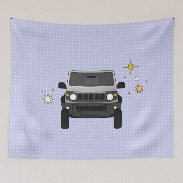 Item preview, Silky Silver Suzuki Jimny - Light Purple Dotted Pattern designed and sold by stoicjimny.