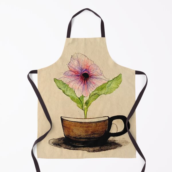Item preview, Flower in coffee cup, water color art designed and sold by A-Flower-and-Me.