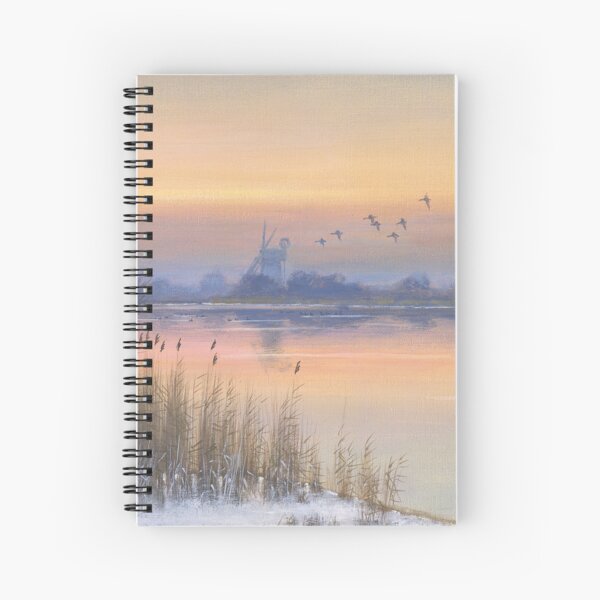 Winter Morning at Horsey Mere Spiral Notebook