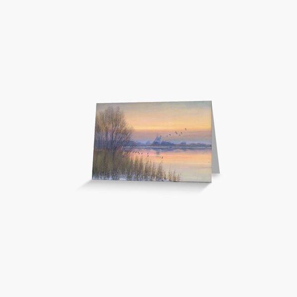 Winter Morning at Horsey Mere Greeting Card